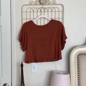 Burnt orange tee shirt